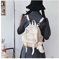 thumbnail image 2 of Cute Mini Backpacks with Accessories Aesthetic Mini Backpack for Teens Kawaii Small Backpack (White,With-Accessories), 2 of 5