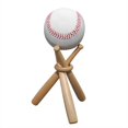 thumbnail image 4 of Wooden Mini Baseball Bat Stand and Circles Bracket kids Mini Baseball Stand Golf Baseball Holder, 4 of 8