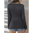 thumbnail image 3 of Womens Long Sleeve Shirts Casual Fall Fashion Clothes Tops Basic Ribbed Knit T Shirts, 3 of 6