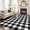 Black, variant on Purple Checkered Area Rug 4x6 FT, Non Slip Kids Room Carpet, Farmhouse Buffalo Plaid Washable Soft Floor Carpet Non-Shedding Throw Rug for Dorm Kitchen Study Room Home Office Bedside