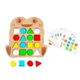 thumbnail image 2 of Shape Quick Matching Board, Wooden Interactive Battle Game, Shape Matching Game, Color Learning Board Game Frog 1Pc, 2 of 6