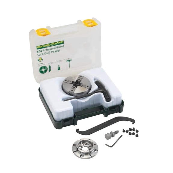 RIKON Power Tools 78-066 SC4 50mm Jaw Woodscrew & 2" Faceplate Package