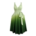 thumbnail image 4 of Levmjia Women's Plus Size Maxi Dress Summer Sleeveless V Neck Tie Waist A Line Dress with Pockets Casual Beach Vacation Long Dress, 4 of 8