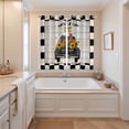 thumbnail image 3 of Curtains 63 Inch Length 2 Panels, Country Chicken Grommets Window Treatment Curtain, Rustic Car Sunflowers Farmhouse Black White Plaid Thermal Curtains Drapes for Living Room/Bathroom, 3 of 9