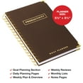 thumbnail image 2 of Global Printed Products Productivity Planner with Bookmark and Notepad - Spiral Notebook for Daily Planning - 5.5" x 8.5" (Brown) - GPP-0091-D, 2 of 8