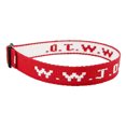 thumbnail image 1 of Pulsera deportiva unisex con letras jacquard WWJD, pulsera ajustable, 1 of 6