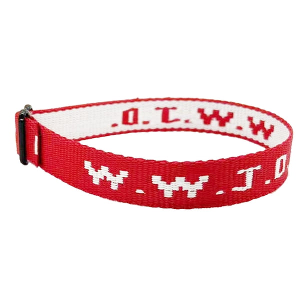 Pulsera deportiva unisex con estampado de letras en jacquard
