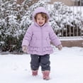thumbnail image 4 of Rokka&Rolla Toddler Girls' Ruffle Winter Coat Fleece Lined Kids Jacket, 4 of 8