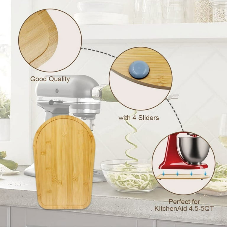  Bamboo Mixer Mat Slider Compatible with Tilt Head Kitchen aid  4.5-5 Qt Stand Mixer - Kitchen Countertop Storage Mover Sliding Caddy for  Kitchen aid 4.5-5 Qt, Mixer Appliance Moving Tray: Home