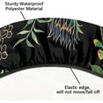 thumbnail image 4 of Round Fitted Tablecloth Wild Butterfly Sunflowers Round Tablecloth with Elastic Edge Circular Table Cover Waterproof Wipeable Table Cloth, Fits Tables up to 36" - 42" Diameter, 4 of 6
