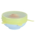 thumbnail image 6 of 6Pcs/Set Kitchen Silicone Reusable Food Fruit Storage Preservation Stretch Cover Lids for BowlYellow, 6 of 8