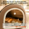 thumbnail image 3 of JUNWELL Clearance Dog Bed House 2 Ways to Use Indoor Dog House for Cats and Small Dogs with Mat Removable and Washable Cover House and Non-Slip Bottom  Brown, 3 of 4