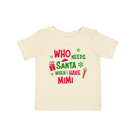 

Inktastic Who Needs Santa when I Have MiMi Gift Baby Boy or Baby Girl T-Shirt