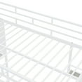 thumbnail image 4 of Twin Size Metal Loft Bed With 3 Shelf Layers And Desk - A Practical Stylish Bedroom Choice White 3-layer Shelves Optimize Your For A Better Life, 4 of 7