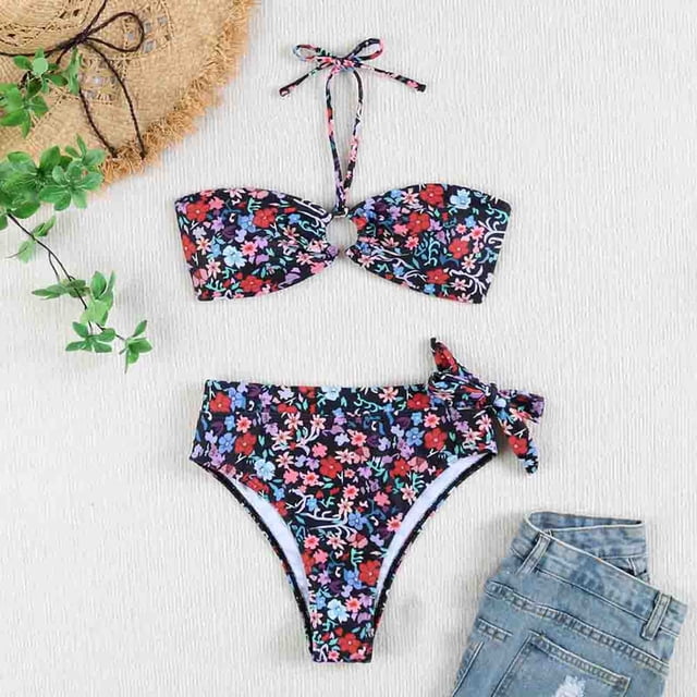 Maillots de Bain Imprimés Décontractés 2 Pcs pour Femmes