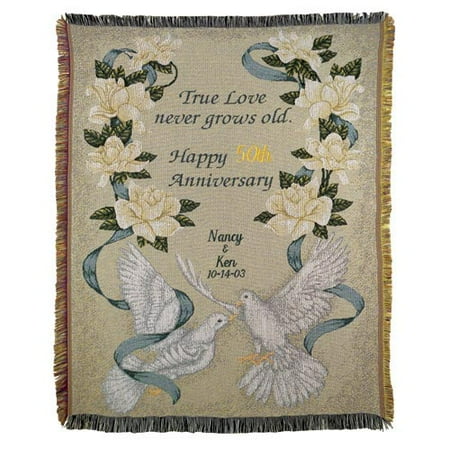 personalized anniversary afghan throw