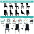 thumbnail image 4 of 4 Pieces Modern Elastic Chair Cover, Removable Washable Stretch Dining Chair Slipcovers, Chair Cover for Dining Room Decor, Hotel and Wedding (Black), 4 of 5