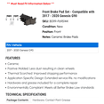 thumbnail image 2 of Front Brake Pad Set - Compatible with 2017 - 2020 Genesis G90 2018 2019, 2 of 2