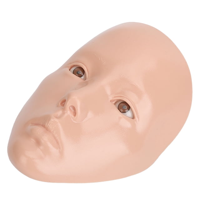 5D Full Face Makeup Practice Mannequin with Stand Stable Base Easy Cleaning, Multifunctional for Eyebrow, Eyelash, , Eyeshadow, Full Face Makeup