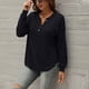 thumbnail image 4 of Tops Para Mujer Blusa Casual Elegante Camisas de Manga Larga Camisa de Botón Sólido Con Cuello en V de Moda Odeerbi  ODB166854, 4 of 6