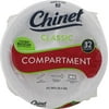 Chinet Classic White Paper Compartment Dinner Plates, 10 3/8”, 32 Count