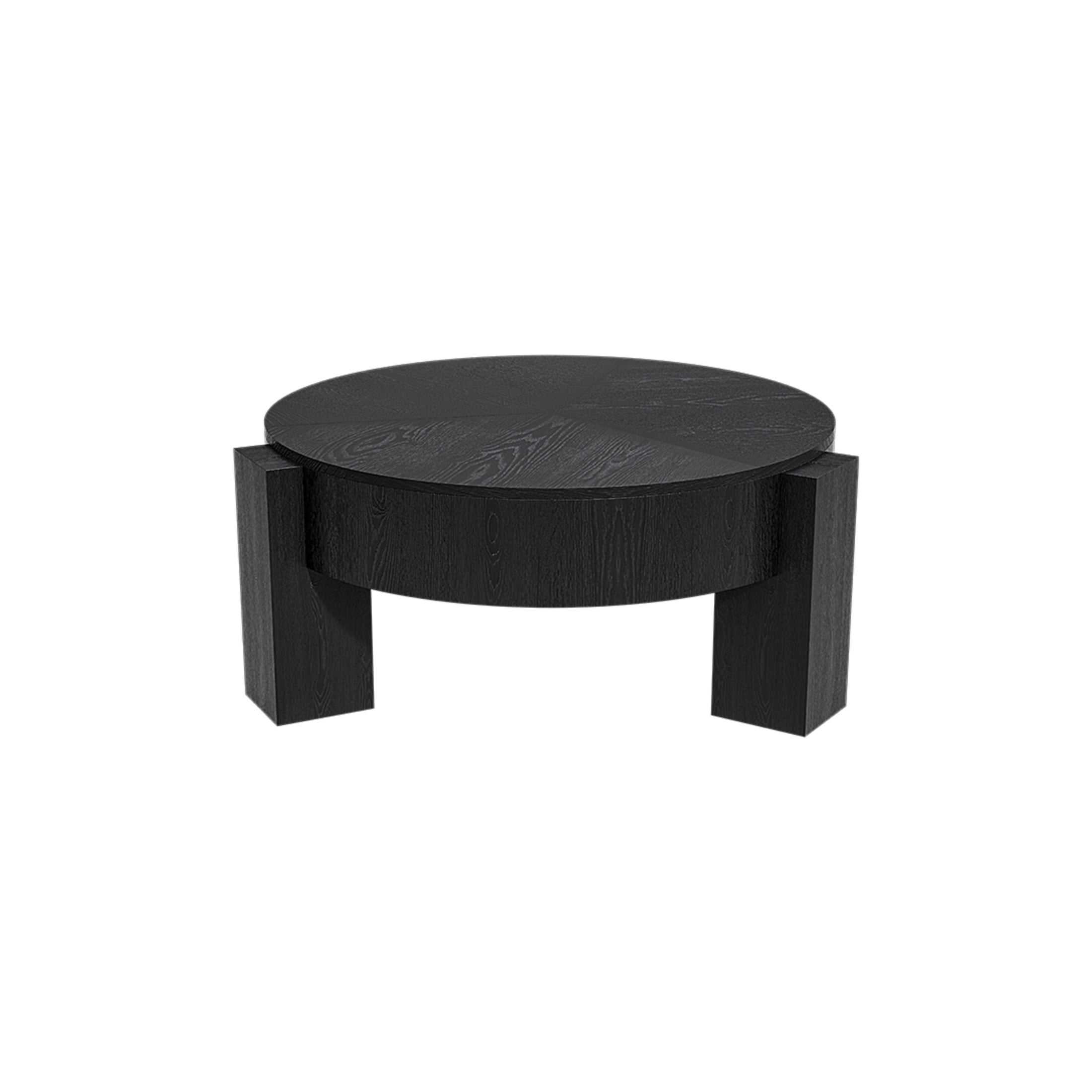 Noble House Lira 33" Round Coffee Table with Hidden Storage, Sturdy Accent Table for Living Room, Small Space, Black