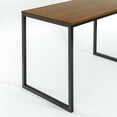 thumbnail image 4 of Modern Home Office Desk with Black Metal Frame and Brown Wood Top, 4 of 5