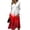 Red, variant on Floral Dress for Women Long Sleeve V Neck Wrap Crossover Wedding Dresses Elegant Formal Wrap Dress