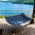 thumbnail image 2 of Modern Portable Hammock for Outside, Camping Hammock with Stable Anti-Tipping Structure, Hand-Woven Durable Ropes, Rope Hammock for Backyards, Beaches, Poolsides, Parks, Campsites, Navy Blue, Blue St, 2 of 10