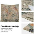 thumbnail image 5 of Boho Pillow Covers 16x16 Set of 2 Bohemian Chic Floral Medallion Trellis Decorative Throw Pillow Outdoor Linen Square Colorful Carpet Ethnic Pattern Cushion Cover Decor for Home Couch Sofa, 5 of 6