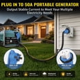 thumbnail image 3 of ZAZFO 50ft 50Amp Generator RV Extension Cord, NEMA 14-50P to SS2-50R Twist Lock, Generator Cord for Hurricane Emergency Outdoor Home RV, Black-Blue, 3 of 8
