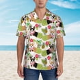 thumbnail image 5 of Tropical Flower And Corgi Men'S 3d Print Casual Button Down Shirts, Novelty Hawaiian Short Sleeves 3xl, 5 of 7
