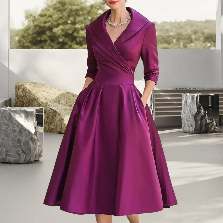 midi swing dress formal Semi-formal Beige Midi Shirt Dress, Womens Vintage Inspired Swing Dress, Fit and Flare Dress, 50s Short Sleeve Button up Work Dress 2318