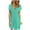 Mint Green, variant on Bigersell Casual Dresses Women's Fashion Casual Comfortable Solid Short Sleeve Round Neck Button Knee Length Dress Female Knee Lenght Dress Women's Plus Slip Dress Dresses, Style 24595, Black L