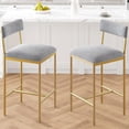 thumbnail image 1 of Royalbelle Gold 2PC Dining Table Set with 2 Bar Chairs & 3 Storage Shelves, 1 of 6