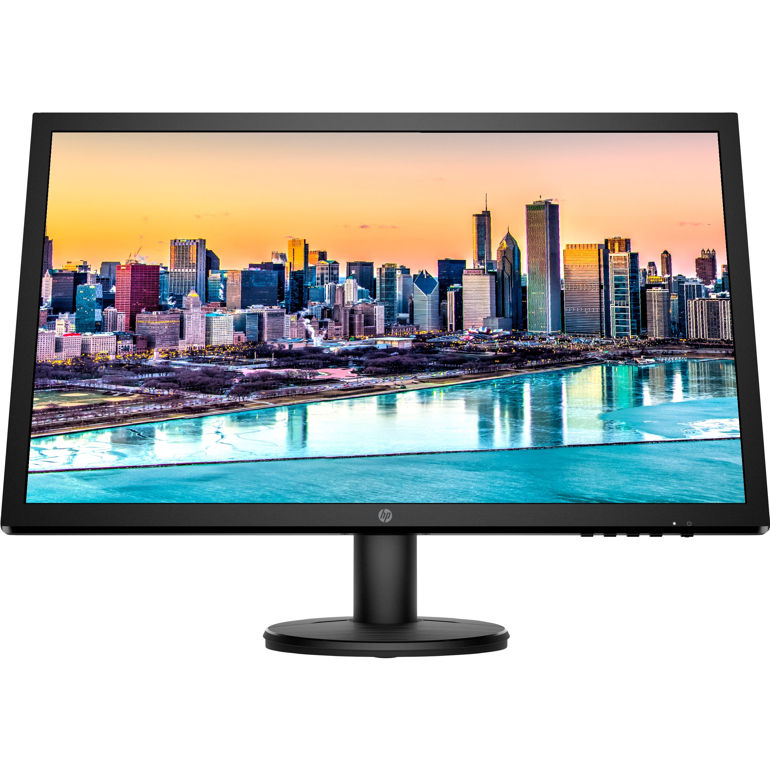 HP V24 24 inch TN Full HD 1920 x 1080 LED Backlit LCD Monitor 2-Pack Bundle  with HDMI  VGA ports, FreeSync, 75Hz Refresh Rate, Low Blue Light, Desk  Mount Clamp Dual