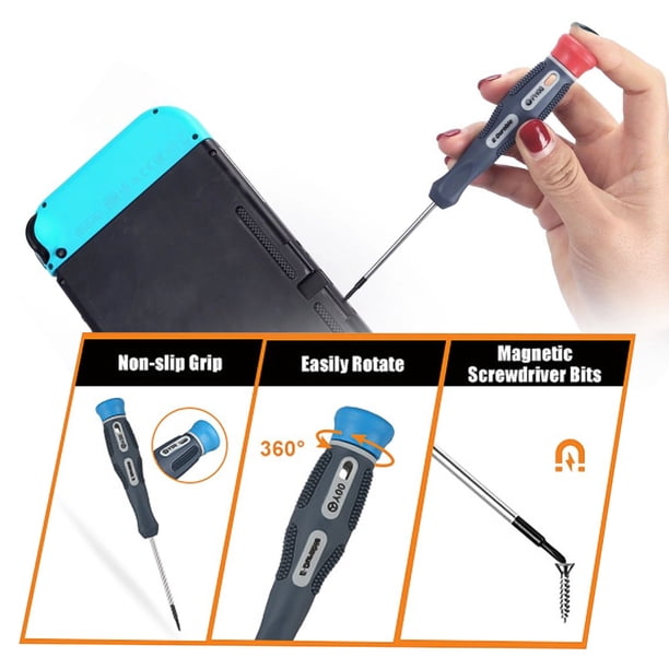 TSV 3pcs Screwdriver Kit, Magnetic Security Tools for Nintendo