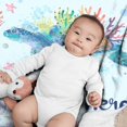 Custom Baby Name Sea Turtles Blanket,Personalized Baby Sea Turtles