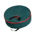 thumbnail image 1 of Luzkey Sac de Guirlande Sac de Couronne Conteneur de Rangement de Vacances de Noël Étui de Rangement de Couronne Rond Sac de Rangement de Couronne Double Fermeture Éclair 60cmx16cm, 1 of 8