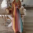 thumbnail image 3 of LAICAIW Robe d'Été Teinture sur Nœuds Florale Col en V Aguichant Sans Manches Femme Longue Mode Ample Maxi Robes Plage Fête Robe d'Été, 3 of 4