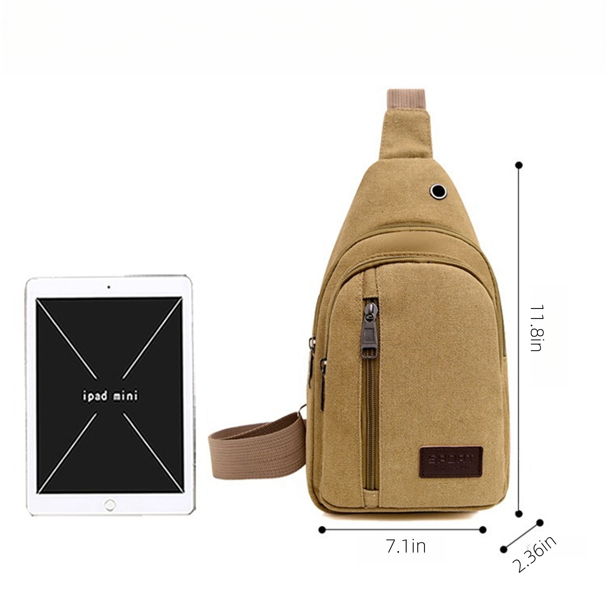 Vobzolite Sling Bag for Men - Crossbody Backpack Perfect for Travel & Hiking - Anti-Theft, Water-Resistant, Tear-Resistant Army Green