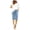 Blue, variant on Shorts for Women Patterned Bermuda Shorts Pockets Drawstring Elastic Waist Thin Material Floral Printed Summer Vacation Bottoms