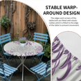 thumbnail image 4 of Purple Grey Chrysanthemum Round Fitted Tablecloth with Elastic Edge, Waterproof Table Cloth Table Cover for 45"-54" Tables, Farmhouse Botanical Floral Modern Tablecloths for Dining Picnic Outdoor, 4 of 9