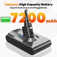 thumbnail image 2 of Batería de repuesto OHZHAO 7200 mAh 25,2 V para aspiradora Dyson V8, 2 of 8