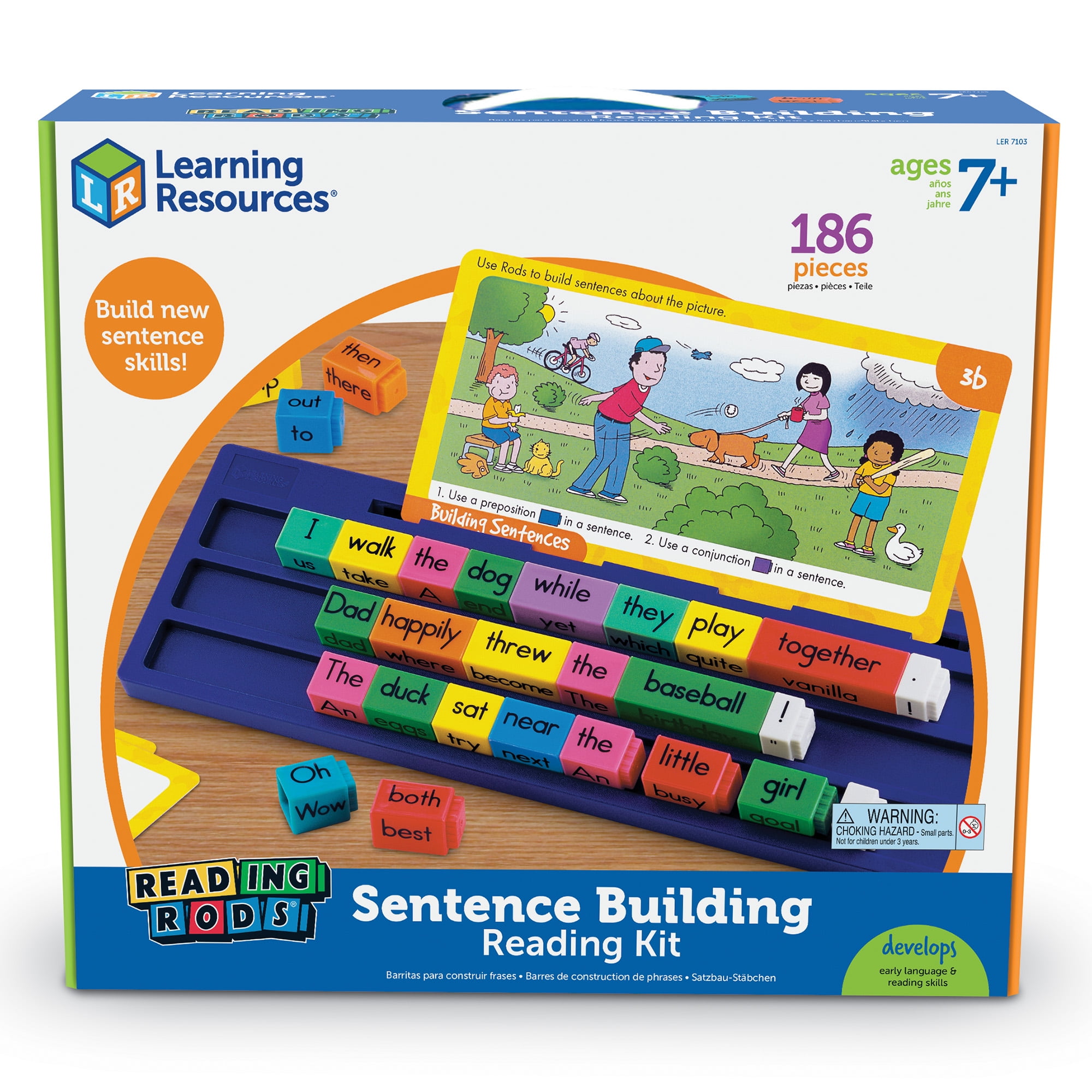 Learning Resources Reading Rods Sentence Building Kit Office & School