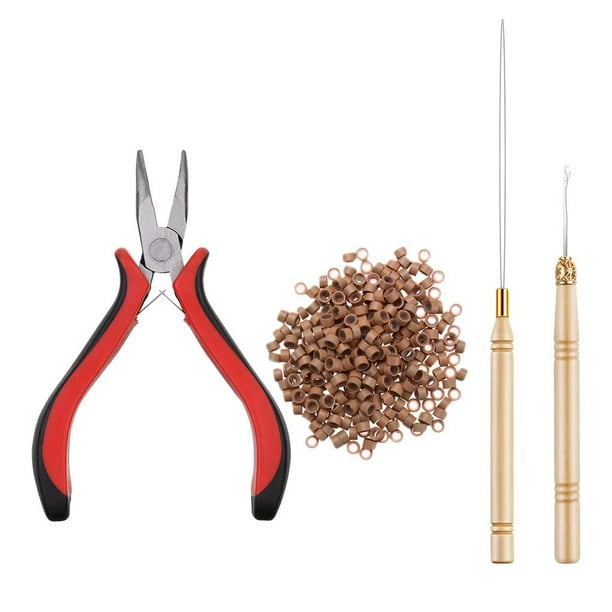 500 piezas de extensiones de cabello, anillos de , s de , herramientas de de de , 11 shamjiam Aguja de extensión de cabello