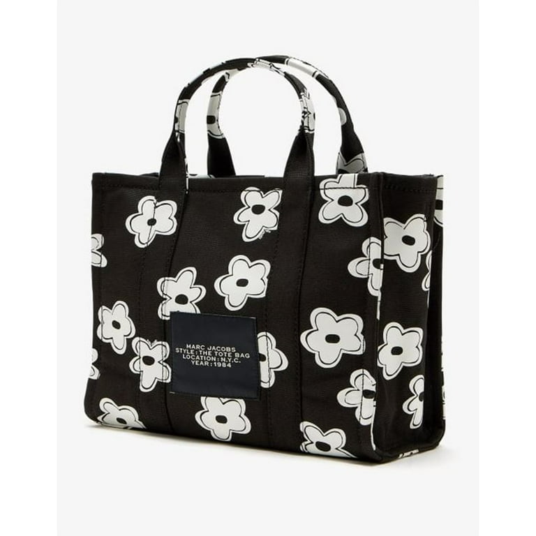Marc Jacobs The Daisy Canvas Medium Tote Bag - Black/White