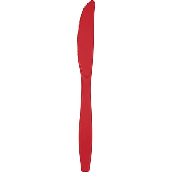 288/Case Bulk Classic Red Plastic Knives