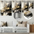thumbnail image 4 of Designart "Fluid Fusion in Gold and Grey II" Abstract Shapes Metal Wall Art, 4 of 5