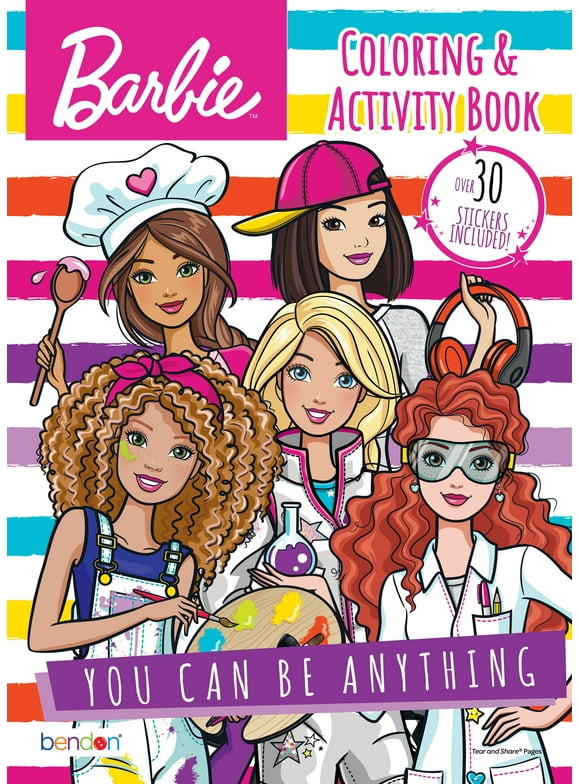 Barbie 32-Page Coloring and Activity Book with Stickers, Paperback